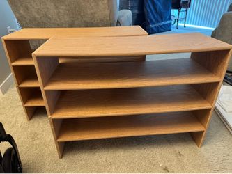 FOUR Wooden two Tier Shoe Racks or Shelves