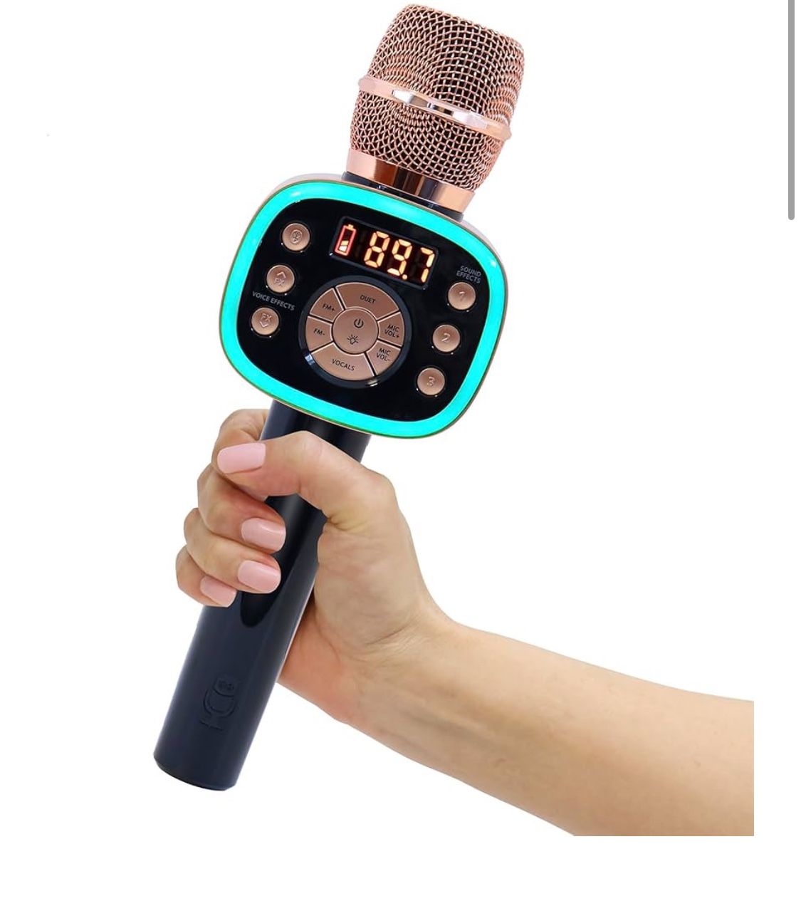 Carpool Karaoke The Mic 2.0 - Wireless & Bluetooth Karaoke Microphone with Voice Changing Sound Effects