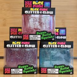 NeeDoh Nice Cube Glitter & Glow Squishy Fidget