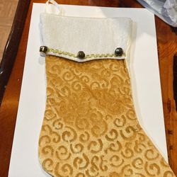 Gold Christmas Stocking 