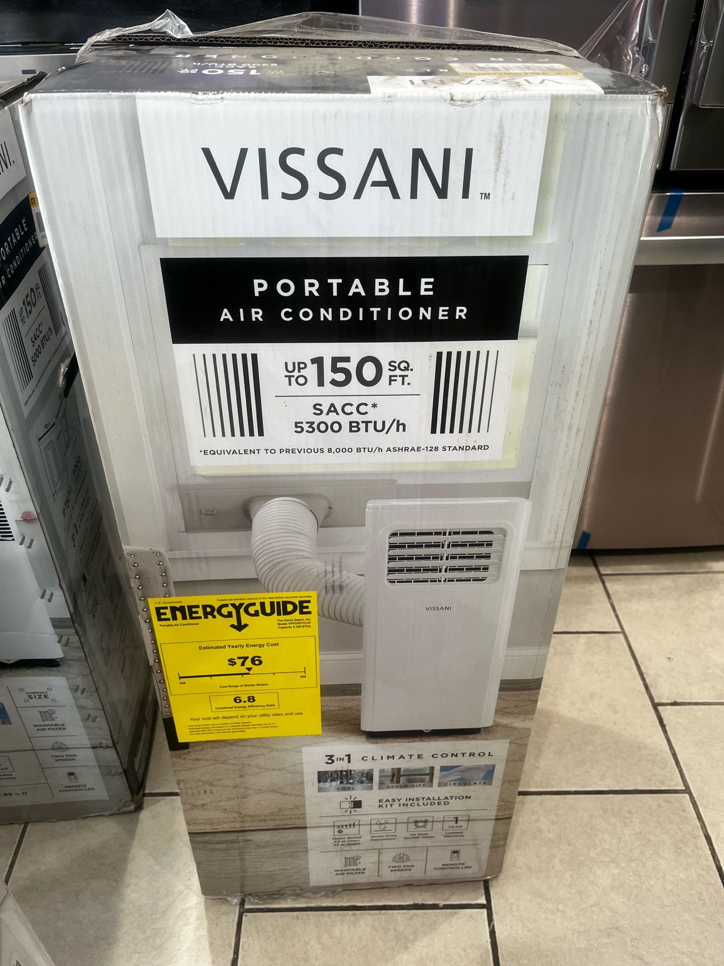 Air Conditioner Portable Vissani 5,000 BTU