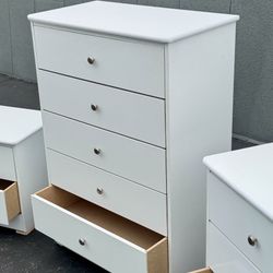White Chest Five Drawer Dresser New!