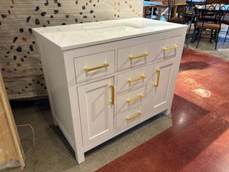 NEW! WYNDHAM COLLECTION Beckett 42″ Single Bathroom Vanity in White