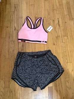 New balance sports bra and cozy Calvin shorts
