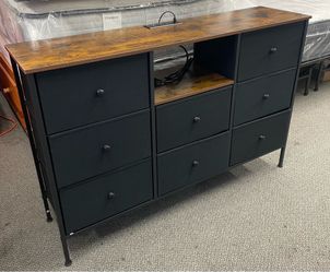 LED Dresser with Power Outlets