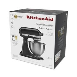 KITCHENAID Classic Series 4.5 Quart Tilt-Head Stand Mixer (Model: K45SS - Color: Onyx Black)