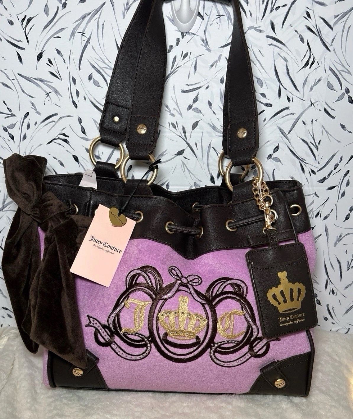 NWT Juicy Couture Lovers Club Daydreamer Tote Purple Violet Tulle