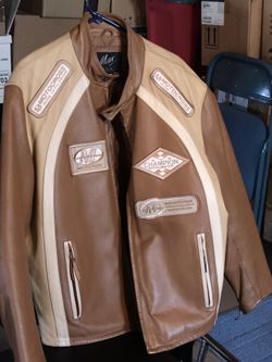 Racing leather jacket a full large