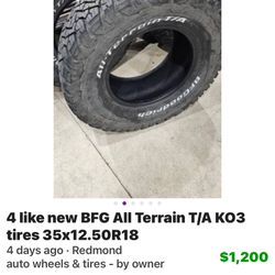 Tires- BF Goodrich All Terrain T/A KO3 