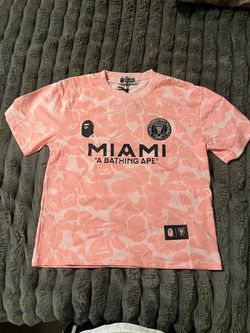 pink bape x miami jersey