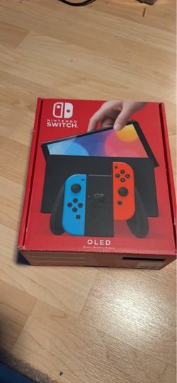 Nintendo switch oled with box, sonic game, docking station, joycons, charger and wrist straps. No trades cash only. Check my other listings for more g