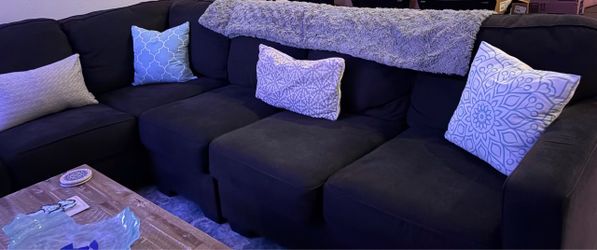 Gray sectional couch