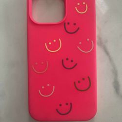 Iphone 16 Pink Smiley Face Phone Case