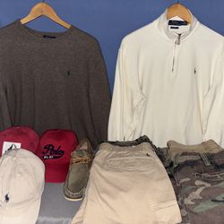 Polo Ralph Lauren 10 piece lot. Camouflage Utility, Outdoor, Hiking & Cargo. Hats