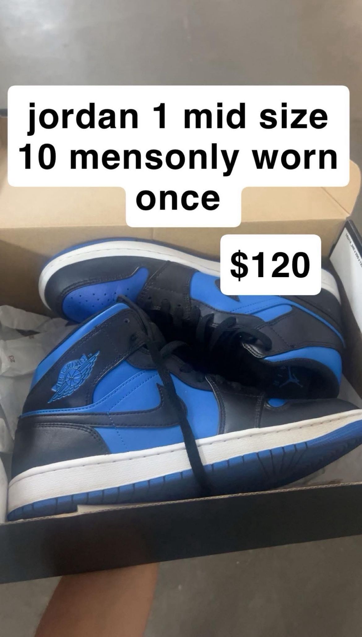 Jordan 1 mid size 10 men’s