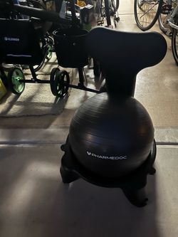 Exercise ball with chair