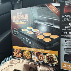 Ninja Sizzle Pro Xl 20 Inch Indoor Griddle And Ninja Double Stack Xl 2 Basket Air Fryer 