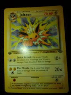 First Edition  Stamped Jolteon Pokémon Trading Card 70 HP