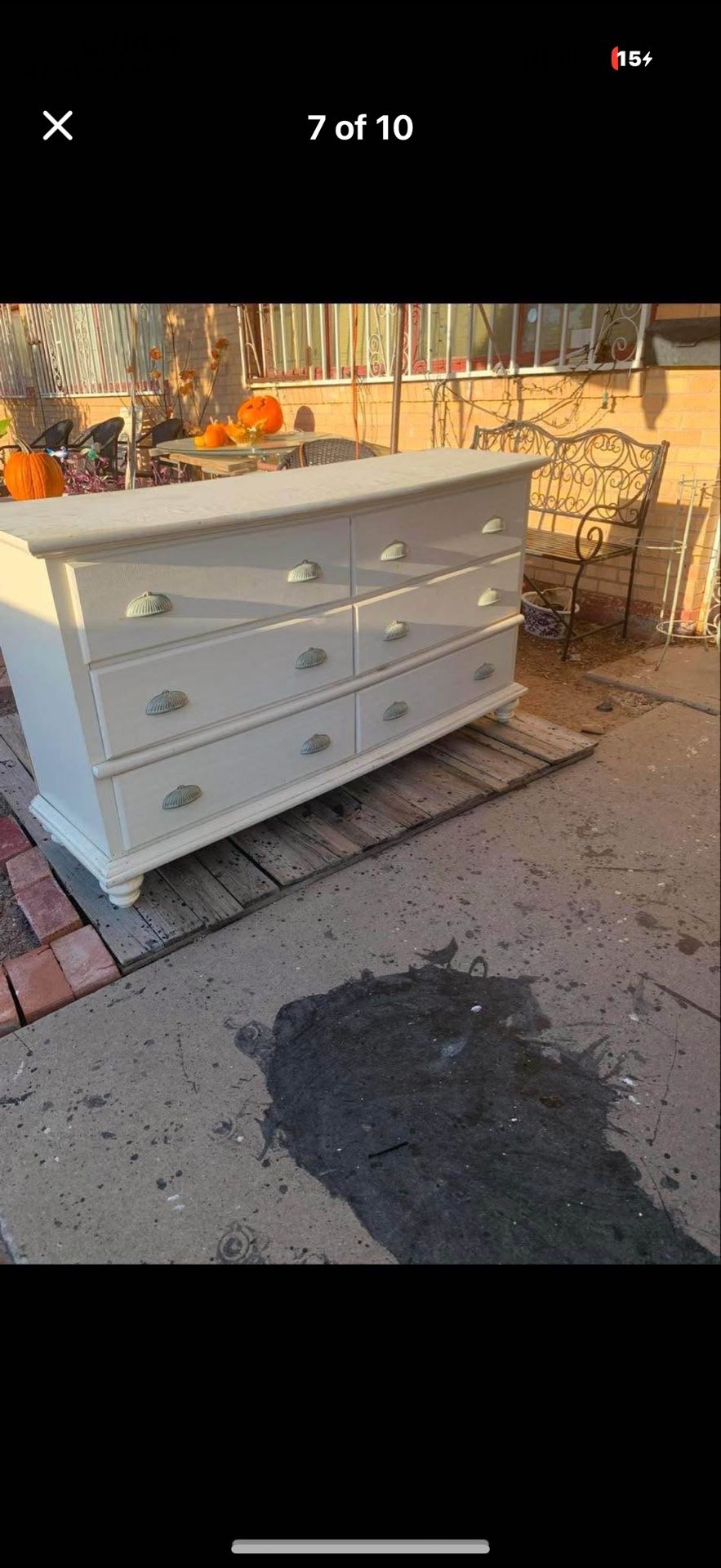 🎁BEAUTIFUL DRESSER/6 DRAWER-WHITE COLOR🎁