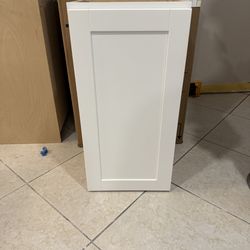 White shaker wall cabinet