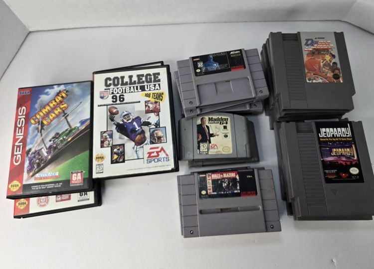 Lot of Vintage Nintendo Sega Video Games. N64, NES, SNES 18 Total games. $50 for all