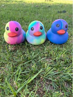 Squishy tie-dye DUCKS