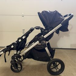 Baby Jogger City Select Double Stroller - Black/Silver