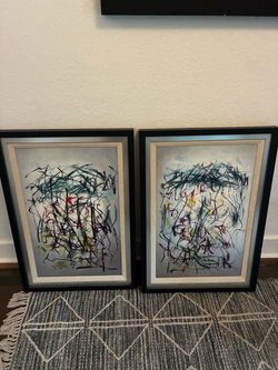 Set 23.5 x 34 abstract art