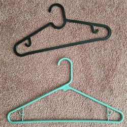 Large Amount Of Plastic Hangers