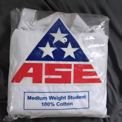 ASE Karate Uniform White Size 5 For Adult Around + Or - 6ft tall 
