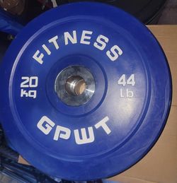 20kg/44lb Colored Bumper Plate Pair