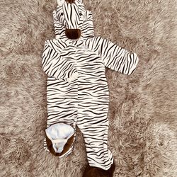 Zebra Velours Costume Unisex 12-24months,one piece zipper down front.Target brand