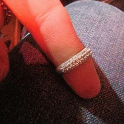 Sterling Silver W/Pave Diamonds