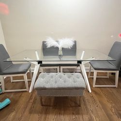 Glass Dinner Table 