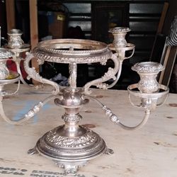 An antique, early to mid-19th-century convertible epergne centerpiece