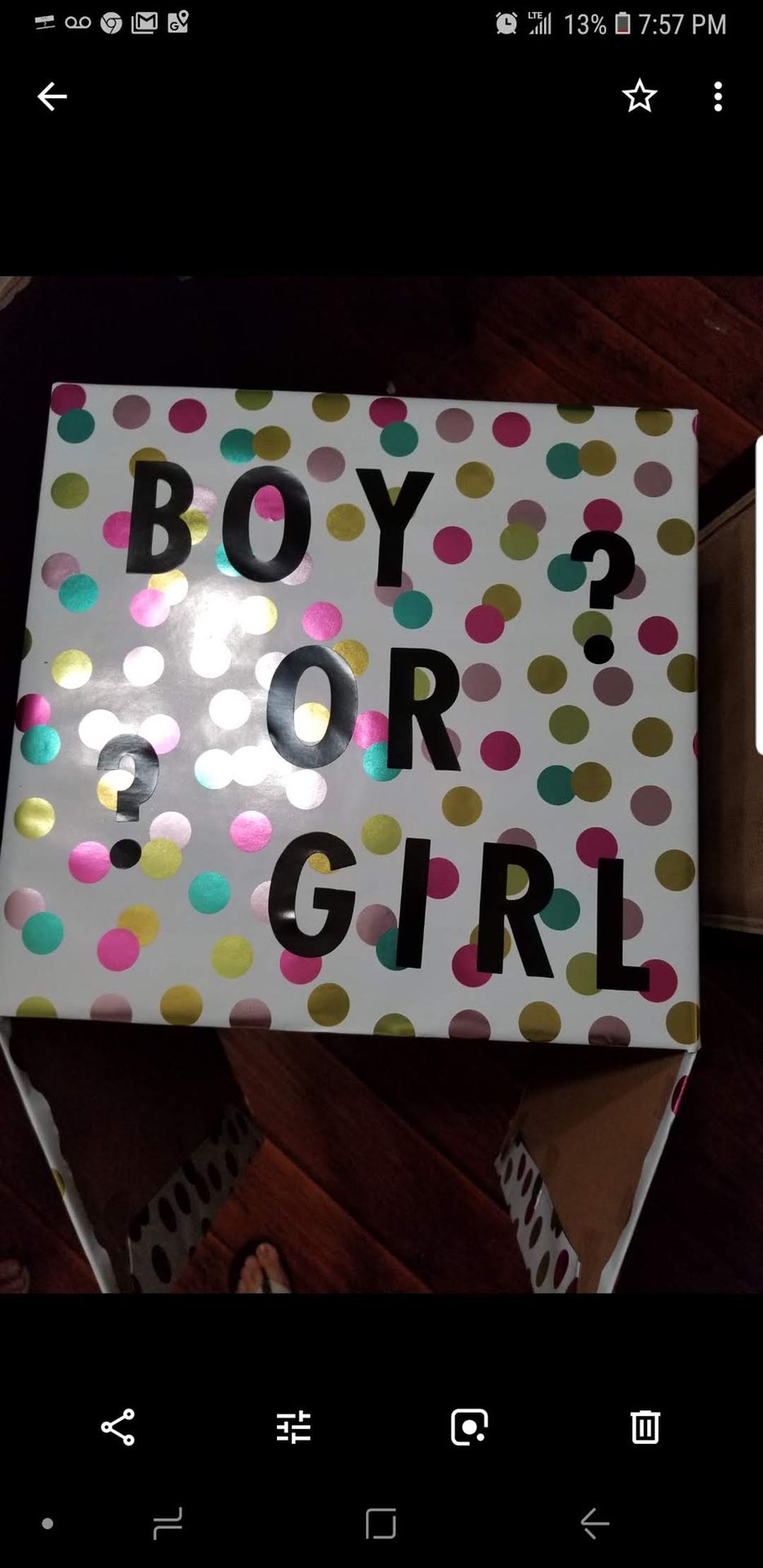 Gender Reveal Box