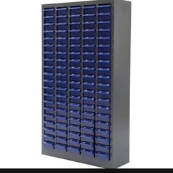 100 Drawer Cabinet for Bolts and Nuts, Tool Storage Cabinet, Parts Storage Shelves with Drawer, ABS Material for Storage Brand New D309 Has dents on t