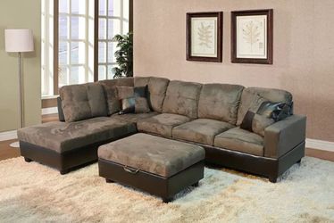 Sectional and ottoman