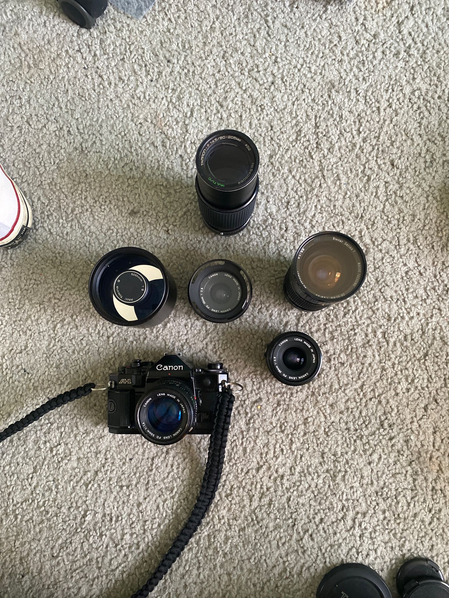 Canon A1 35mm Film Camera + Lenses