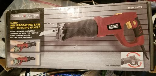 Chicago 6 Amp Reciprocating Saw With Rotating Handle