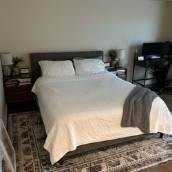 Article Tessu Queen Low Profile Upholstered Bed