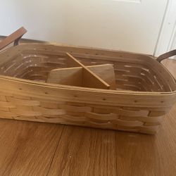 Longaberger Gathering Basket With Liner And Divider