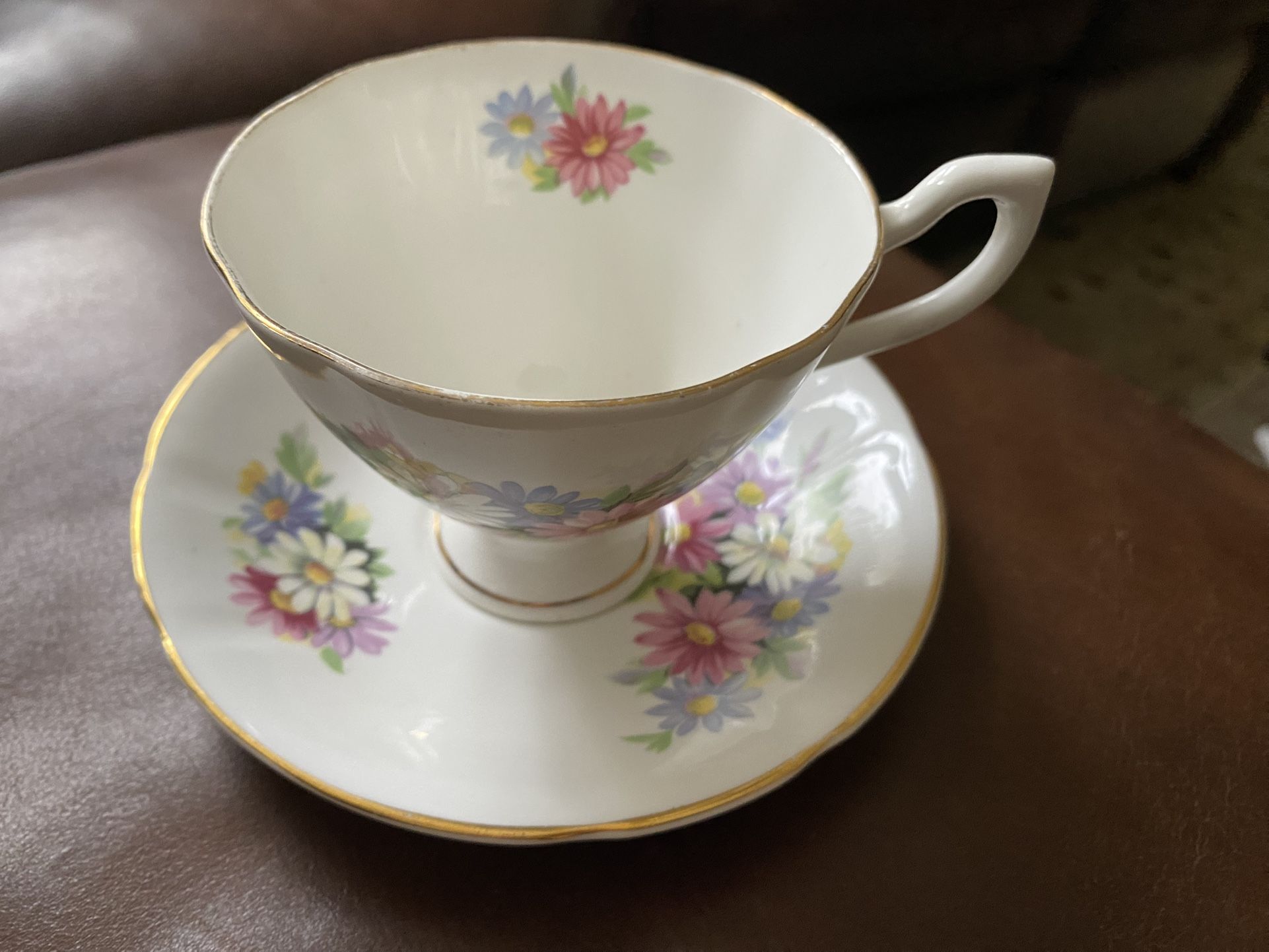 Derby, Fine Bone China Made In England Cup And Saucer, Mint Condition