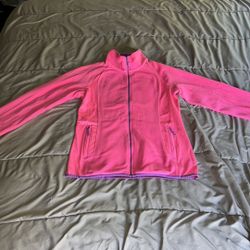 XERSION JCP Women's Full Zip Fleece Jacket in Neon Pink/Purple trim Size S