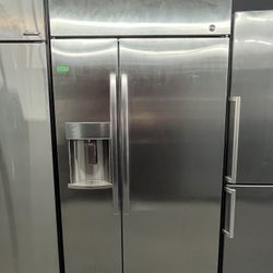 GE Profile Stainless Steel Built In 42” Side By Side Refrigerator 