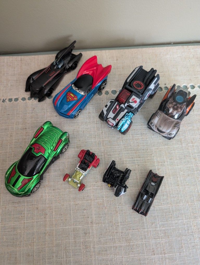 Set Of Character Hot Wheels Cars 