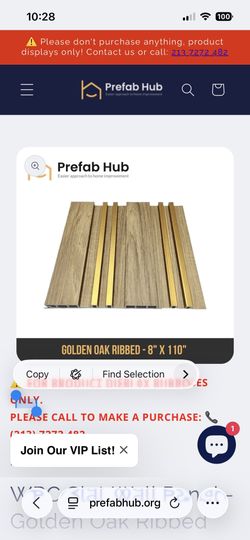 PVC indoor panels GOLDEN OAK RIBBED