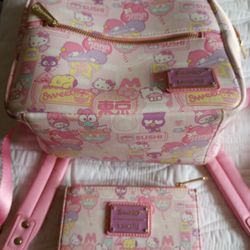 Sanrio Loungefly Hello Kitty & Friends Backpack & Wallet Set!