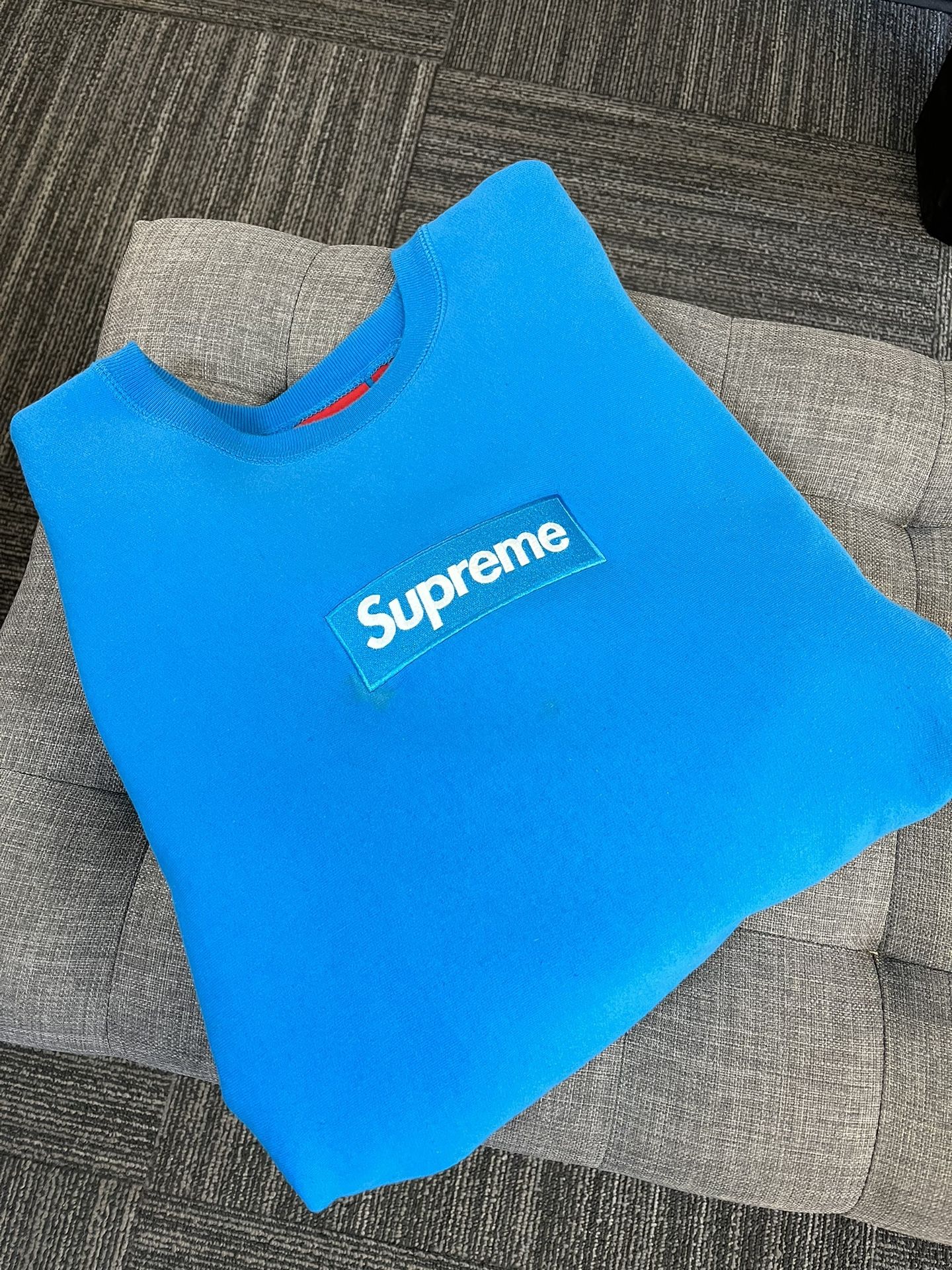 Blue Supreme Box Logo Sweater!