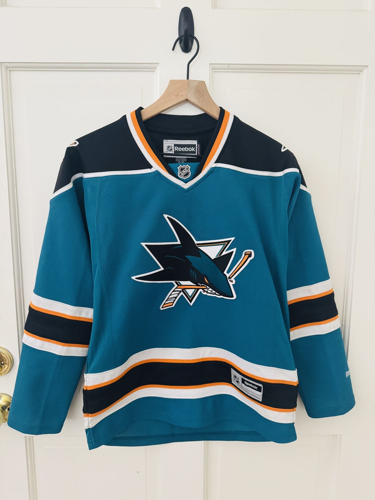 Reebok Official NHL San Jose Sharks Hockey Jersey Women’s Small